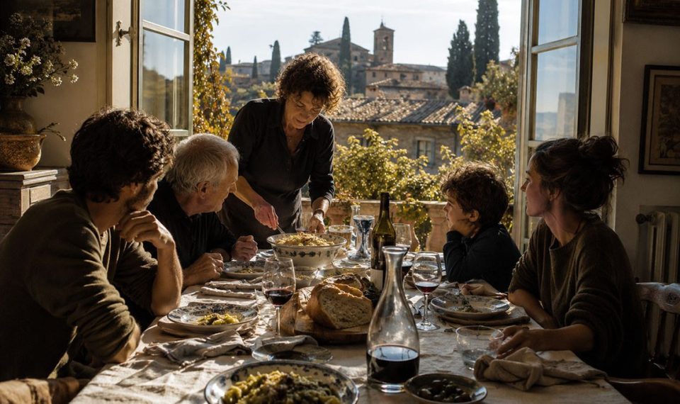Famille italienne au déjeuner du dimanche